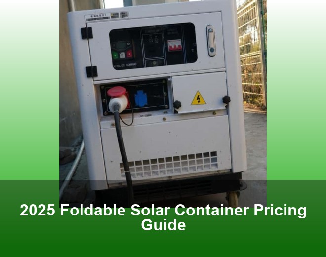 2025 Foldable Solar Container Pricing Guide